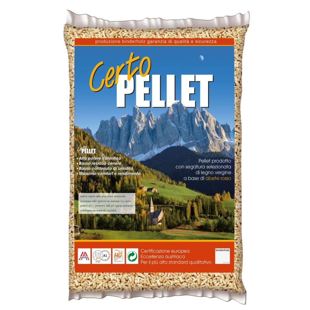 Pellet Binderholz Certo Pellet – Bancale 70 sacchi da 15 kg