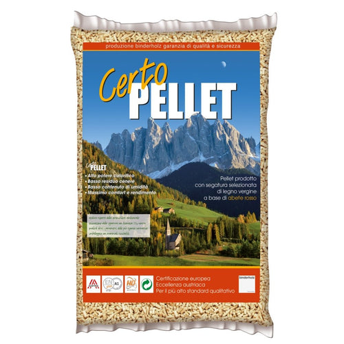 Pellet Binderholz Certo Pellet – Bancale 70 sacchi da 15 kg