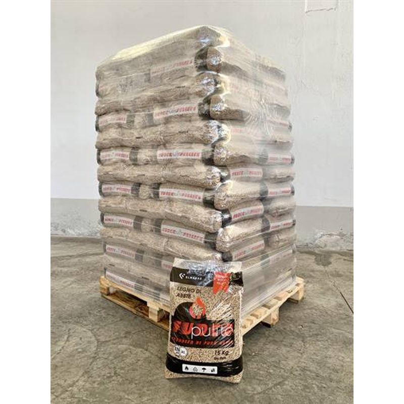 Pellet Fuoco Puro Legno di Abete – Bancale 70 sacchi da 15 kg
