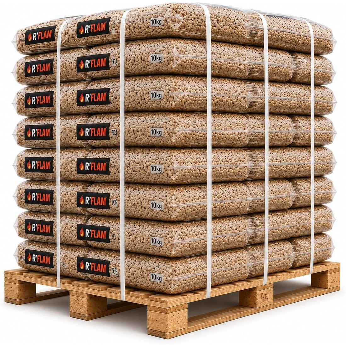 Pellet R'Flam Premium 100% Conifere – Mezzo bancale 35 sacchi da 10 kg